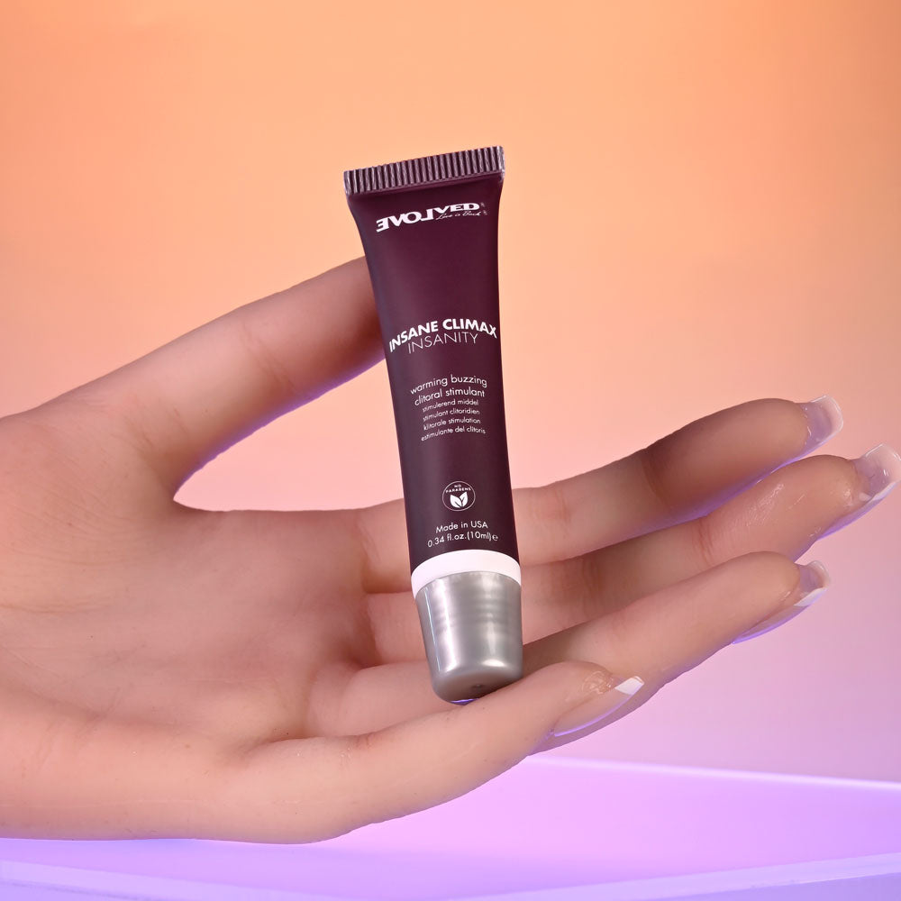 Evolved INSANE CLIMAX - INSANITY - Warming Buzzing Clitoral Stimulation Gel - 10 ml - EN-LQ-4387-2