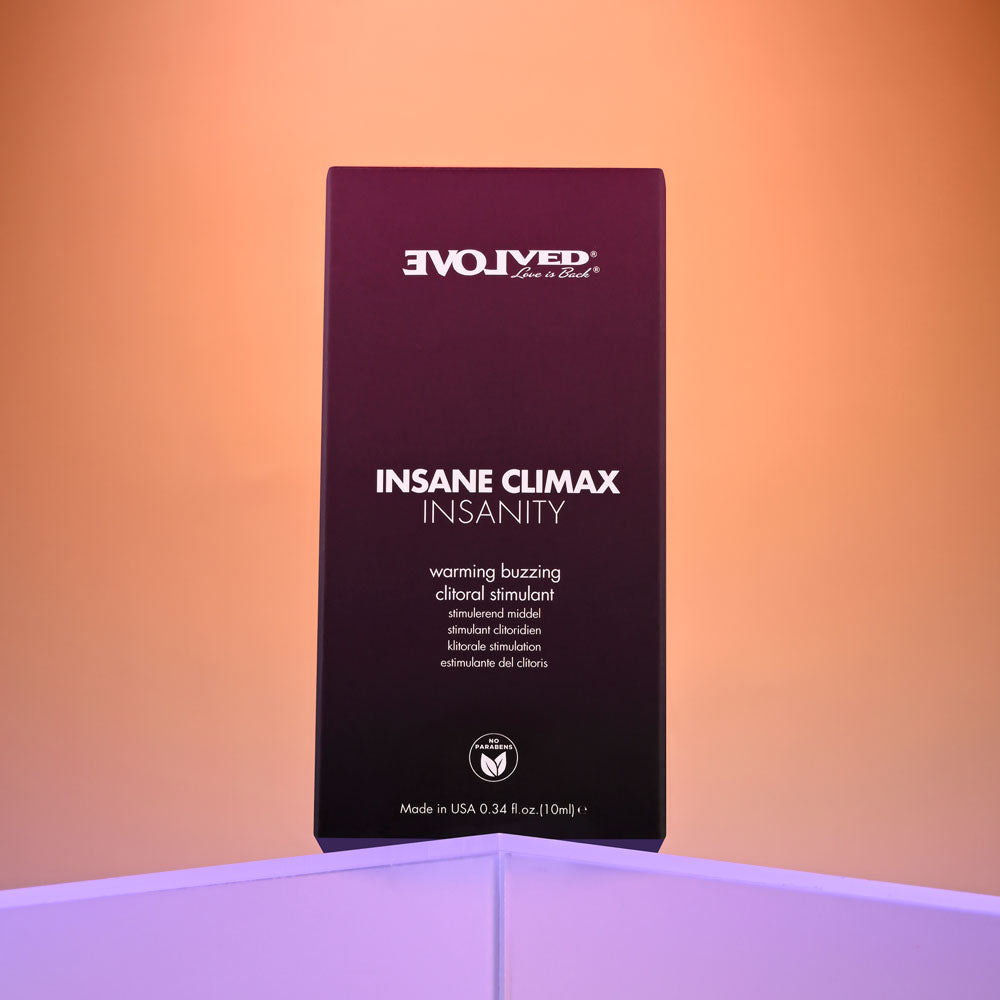 Evolved INSANE CLIMAX - INSANITY - Warming Buzzing Clitoral Stimulation Gel - 10 ml - EN-LQ-4387-2