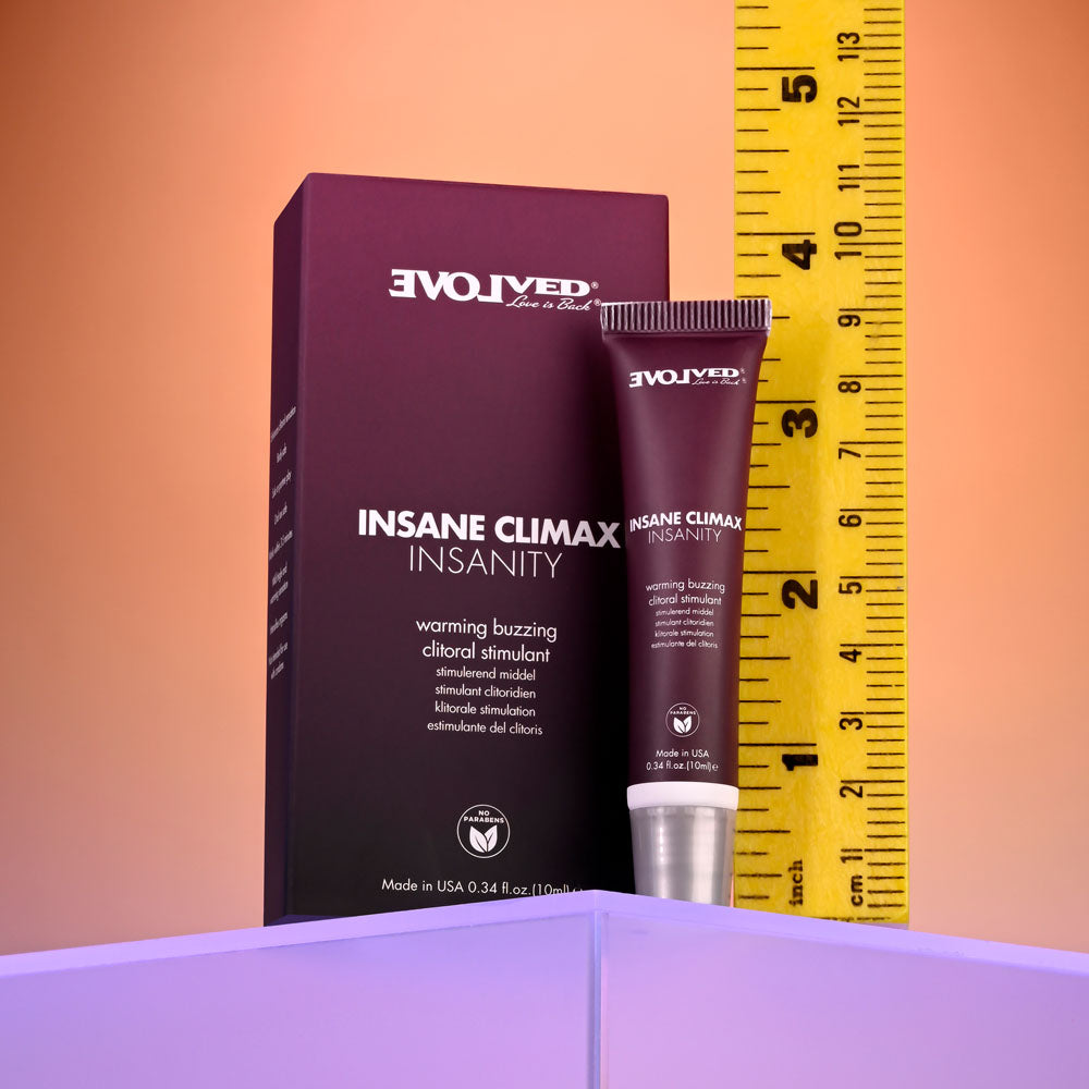 Evolved INSANE CLIMAX - INSANITY - Warming Buzzing Clitoral Stimulation Gel - 10 ml - EN-LQ-4387-2