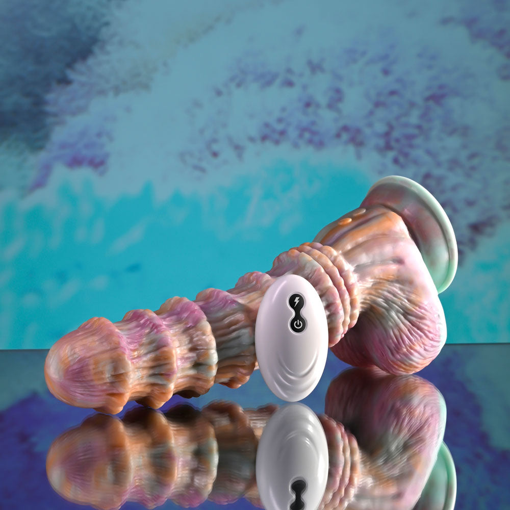 Evolved FANTASY - Multicoloured 27.6 cm USB Rechargeable Vibrating Fantasy Dildo with Remote - EN-RD-6404-2