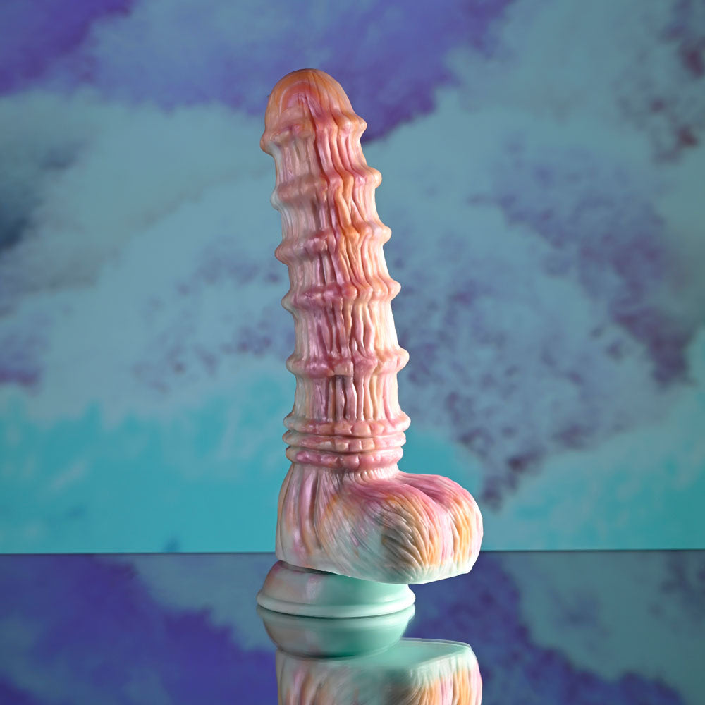 Evolved FANTASY - Multicoloured 27.6 cm USB Rechargeable Vibrating Fantasy Dildo with Remote - EN-RD-6404-2