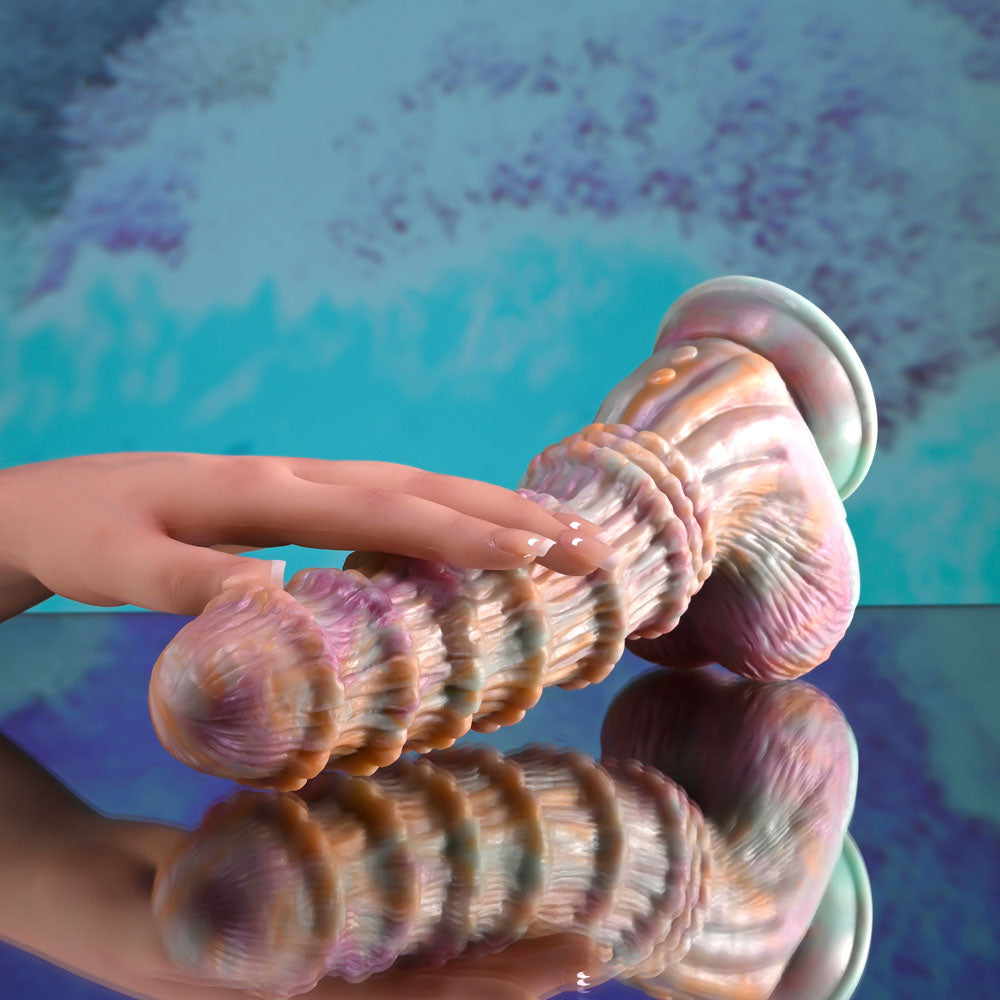 Evolved FANTASY - Multicoloured 27.6 cm USB Rechargeable Vibrating Fantasy Dildo with Remote - EN-RD-6404-2