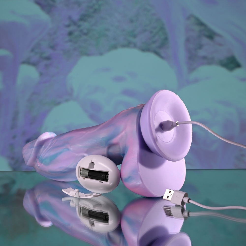 Evolved MYTHICAL - Multicoloured 22.6 cm USB Rechargeable Vibrating Fantasy Dildo with Remote - EN-RD-6411-2