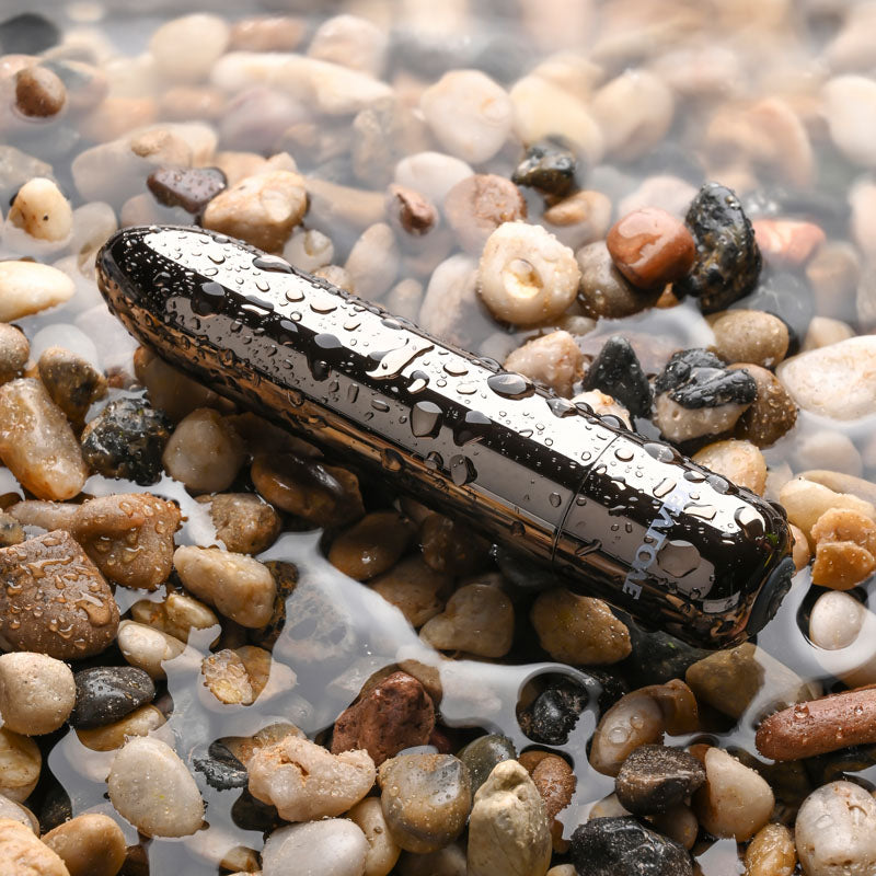 Evolved REAL SIMPLE - Black Chrome 10 cm USB Rechargeable Bullet - EN-RS-1249-2