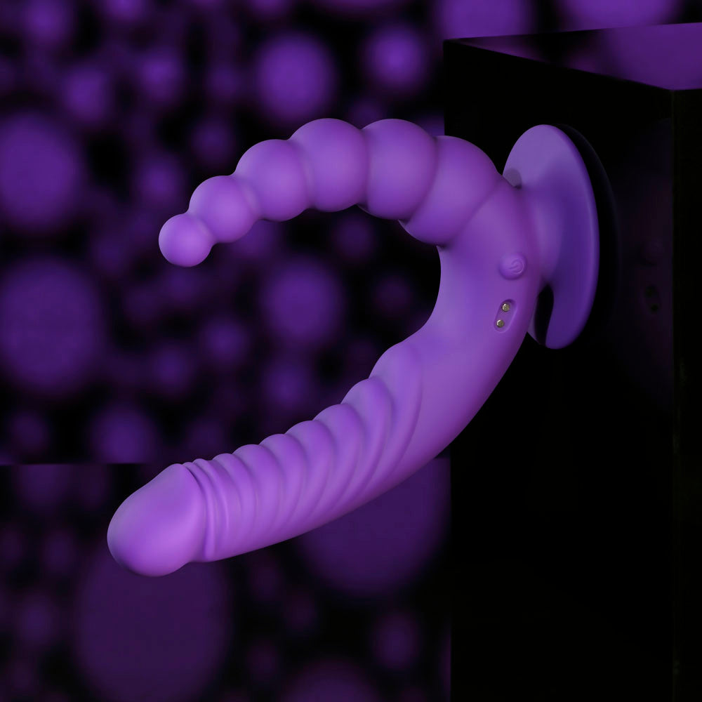Evolved THE RIDER - Purple USB Rechargeable Double Ended Vibrator with Wireless Remote - EN-RS-4516-2