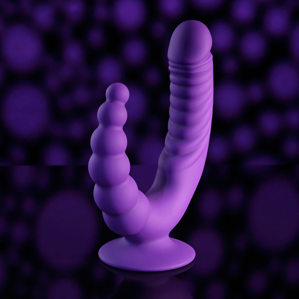Evolved THE RIDER - Purple USB Rechargeable Double Ended Vibrator with Wireless Remote - EN-RS-4516-2
