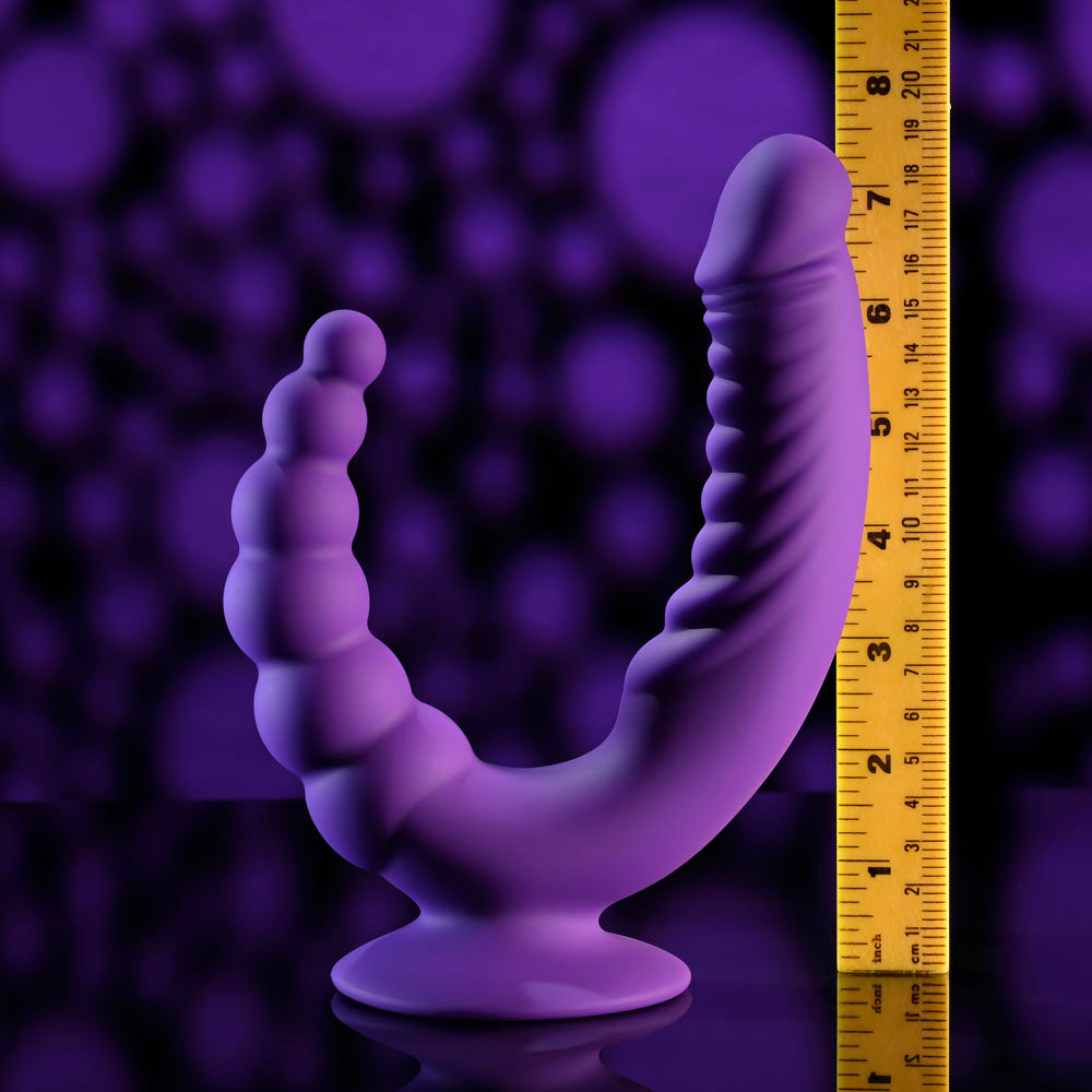 Evolved THE RIDER - Purple USB Rechargeable Double Ended Vibrator with Wireless Remote - EN-RS-4516-2
