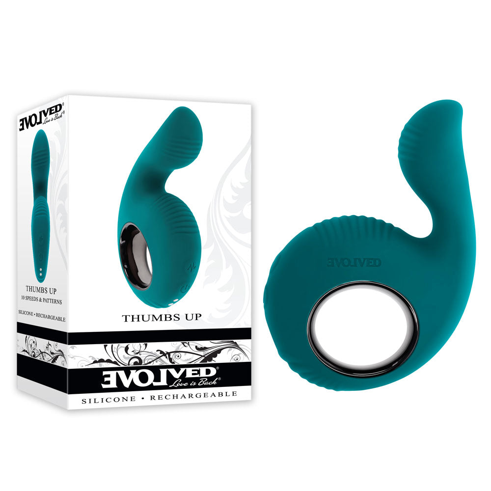 Evolved THUMBS UP - Green USB Rechargeable Stimulator - EN-RS-4899-2