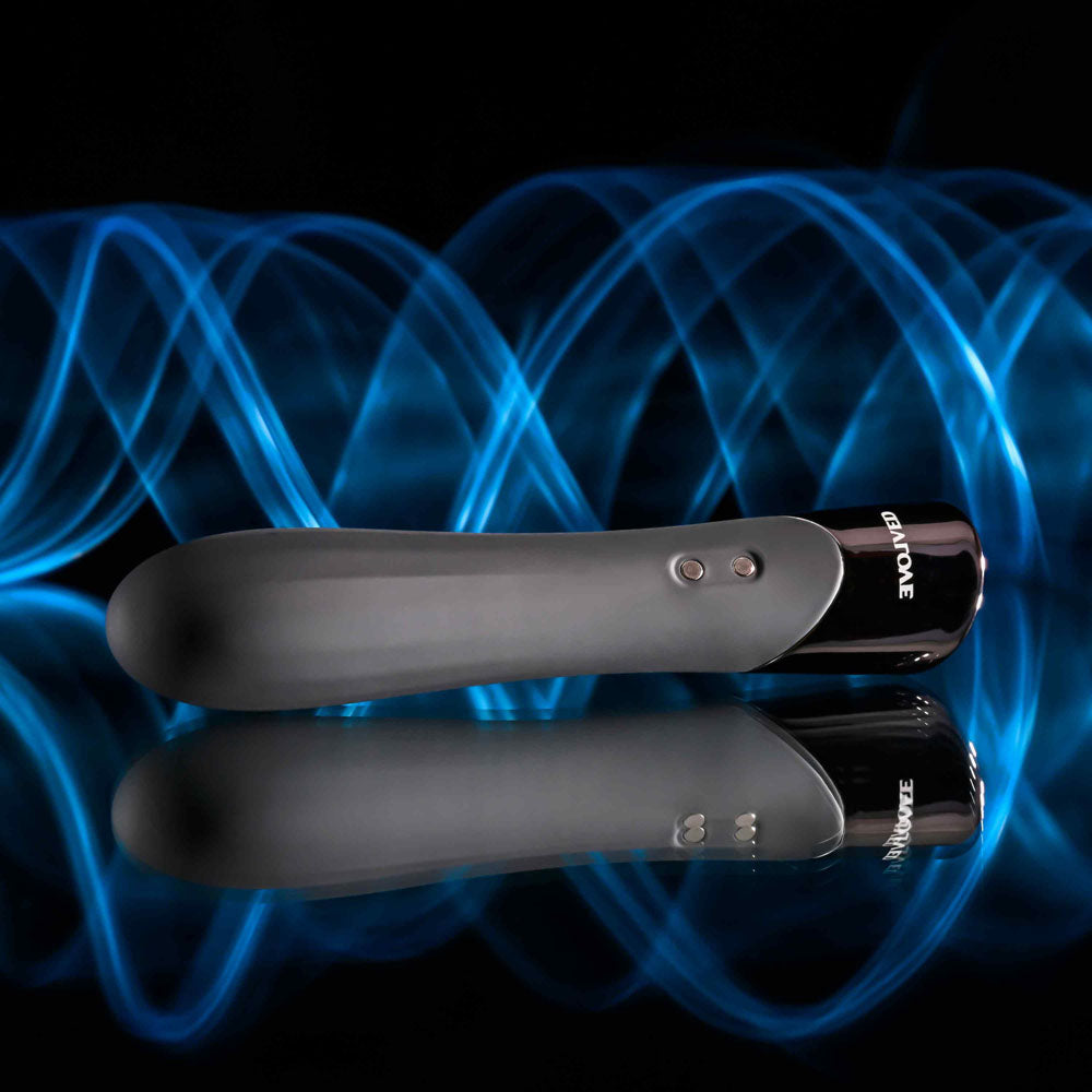 Evolved BACK IN BLACK - Black 11.9 cm USB Rechargeable Bullet - EN-RS-4974-2