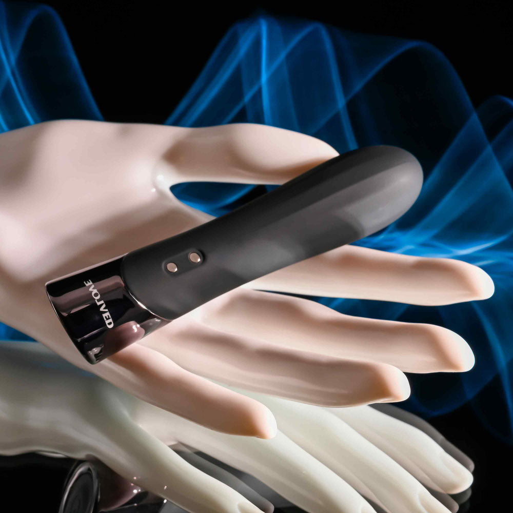 Evolved BACK IN BLACK - Black 11.9 cm USB Rechargeable Bullet - EN-RS-4974-2