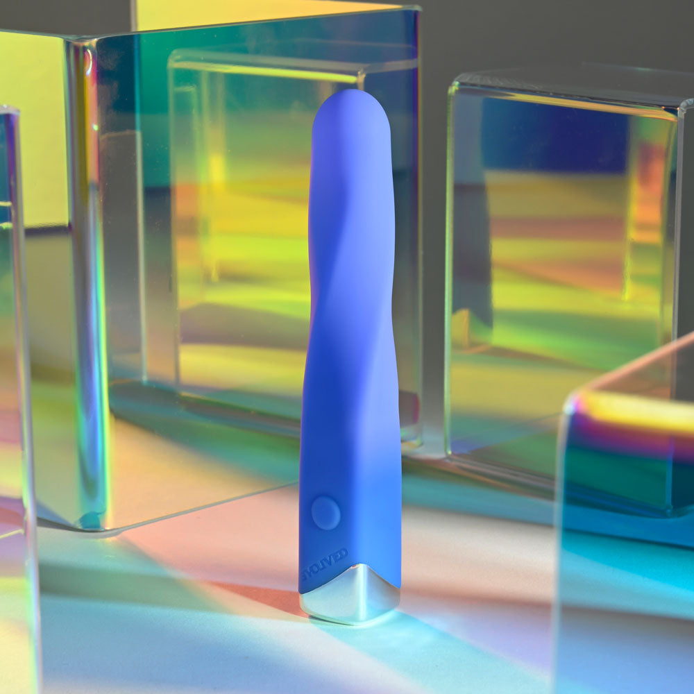 Evolved TWISTED TEMPTATION - Blue 12 cm USB Rechargeable Bullet - EN-RS-4981-2