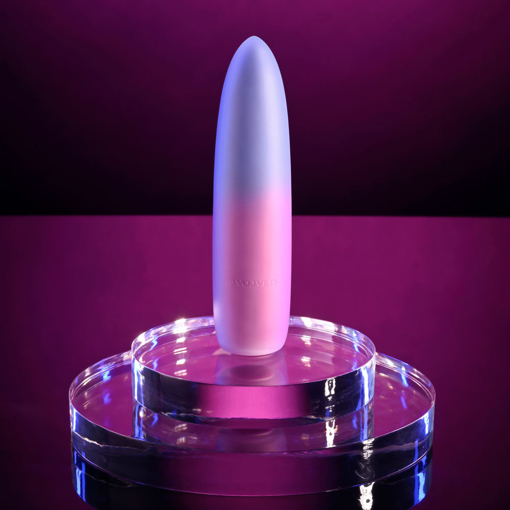 Evolved PARADISE BULLET - Pink/Purple 10.2 cm USB Rechargeable Bullet - EN-RS-5698-2