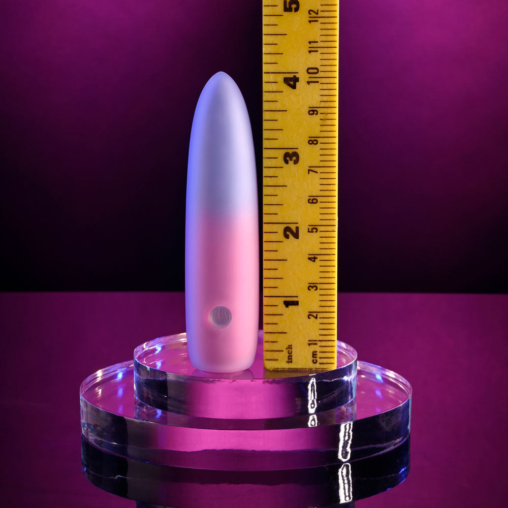 Evolved PARADISE BULLET - Pink/Purple 10.2 cm USB Rechargeable Bullet - EN-RS-5698-2