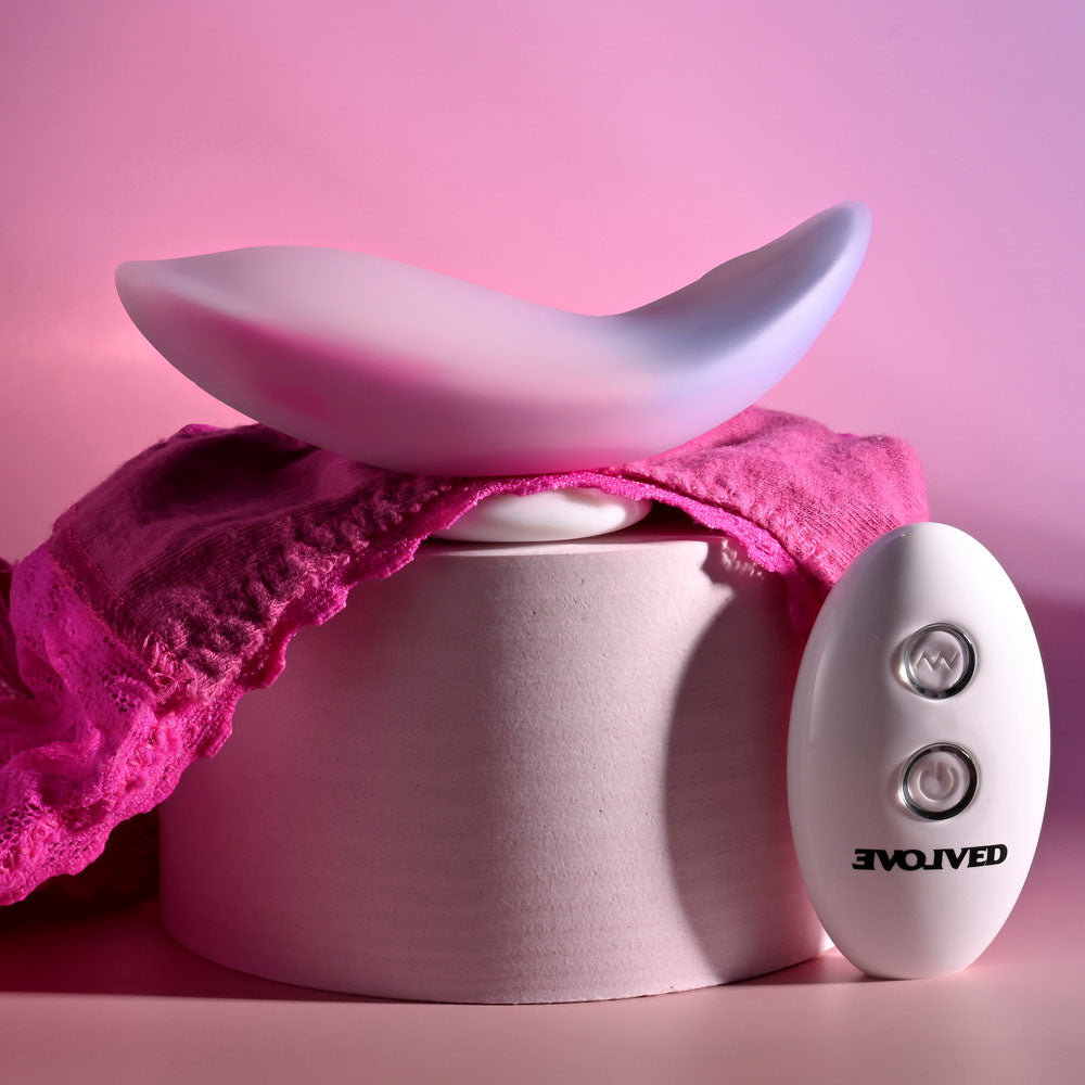 Evolved PARADISE PANTY - Pink/Purple USB Rechargeable Panty Vibrator with Remote Control - EN-RS-5711-2