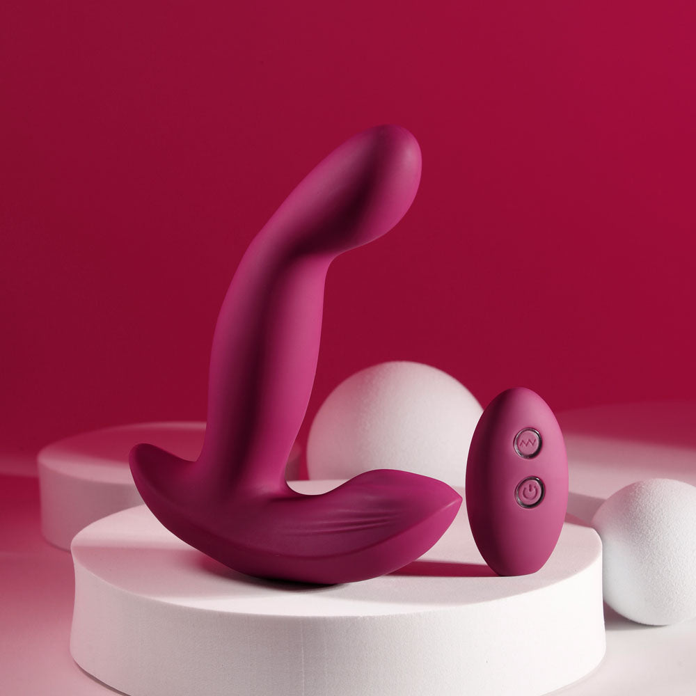 Evolved COME ON OVER - Burgundy Red 15.9 cm USB Rechargeable Vibrator with Wireless Remote - EN-RS-5810-2