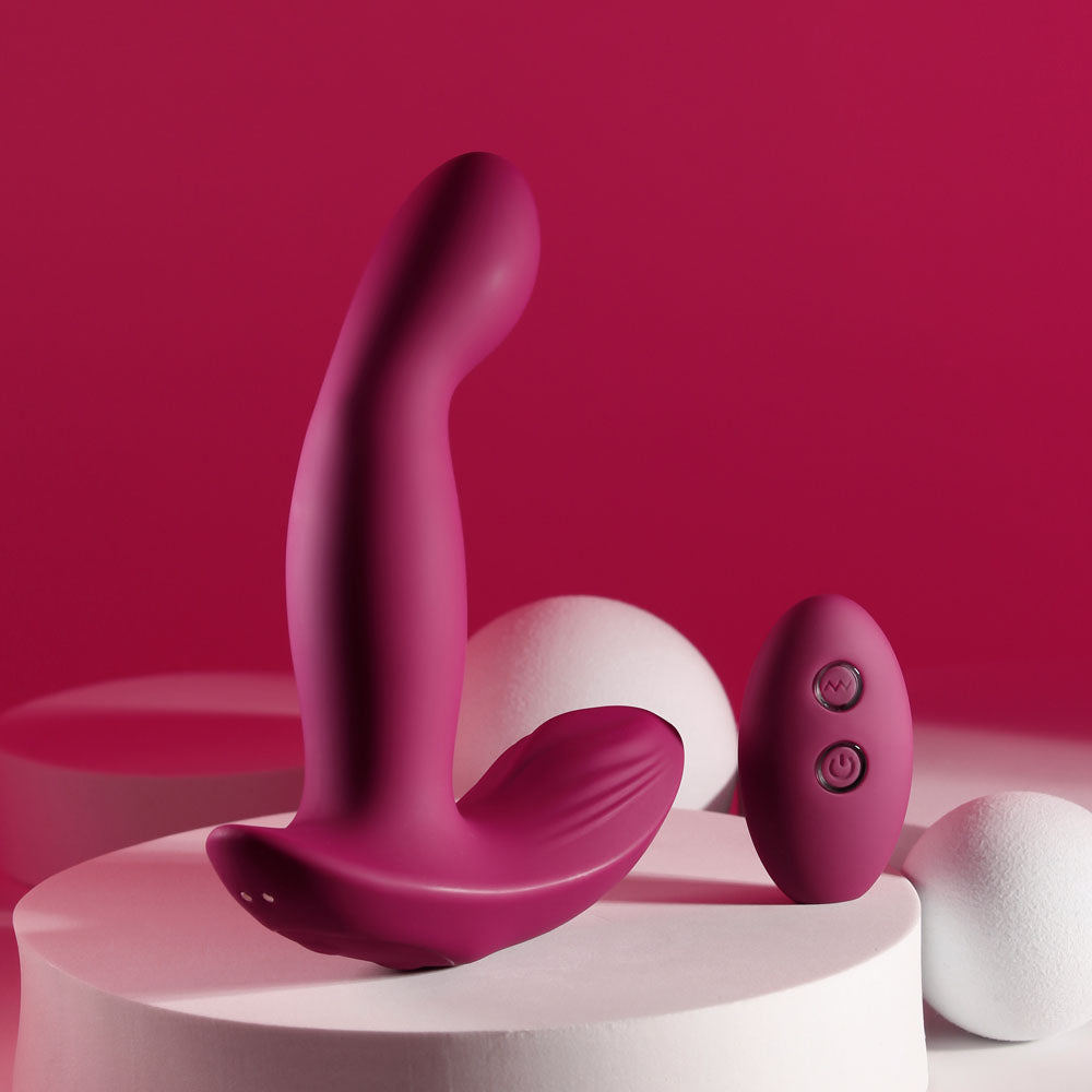 Evolved COME ON OVER - Burgundy Red 15.9 cm USB Rechargeable Vibrator with Wireless Remote - EN-RS-5810-2