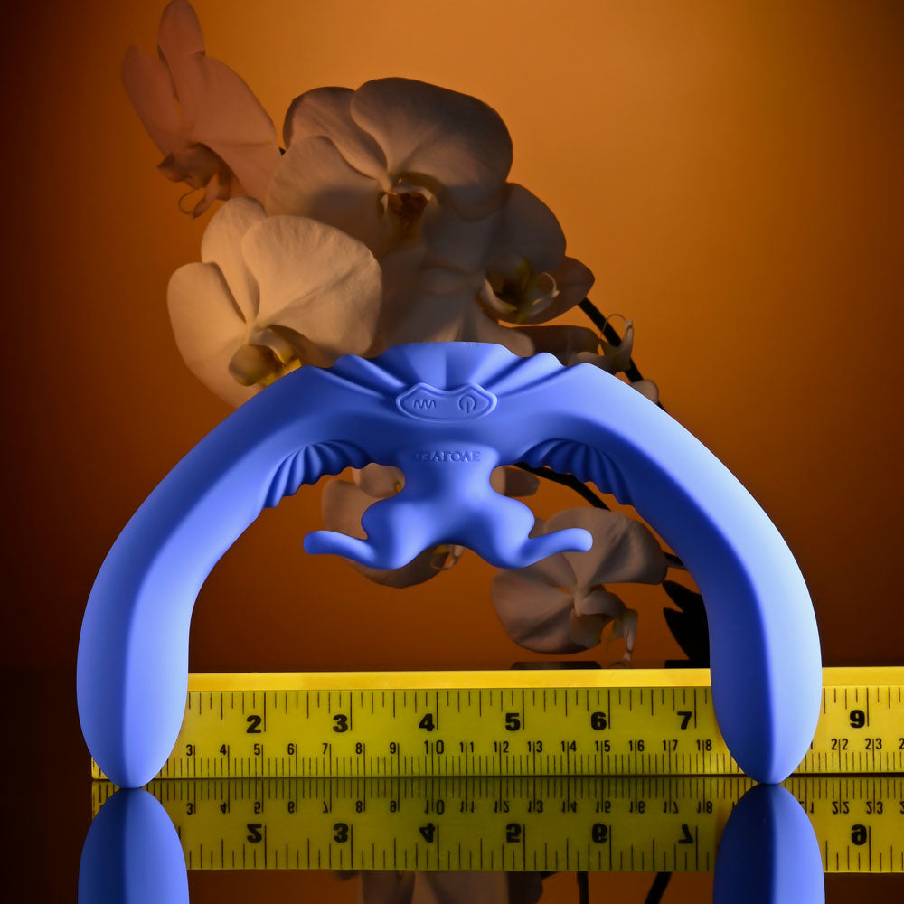 Evolved LOVEBIRDS - Purple 20.8 cm USB Rechargeable Double-Ended Rabbit Vibrator with Remote - EN-RS-6015-2