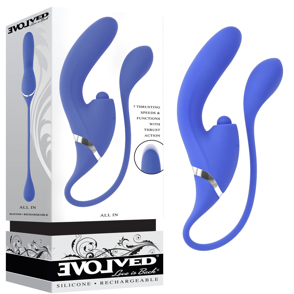 Evolved ALL IN - Purple USB Recahrgeable Triple Stimulating Vibrator - EN-RS-6152-2