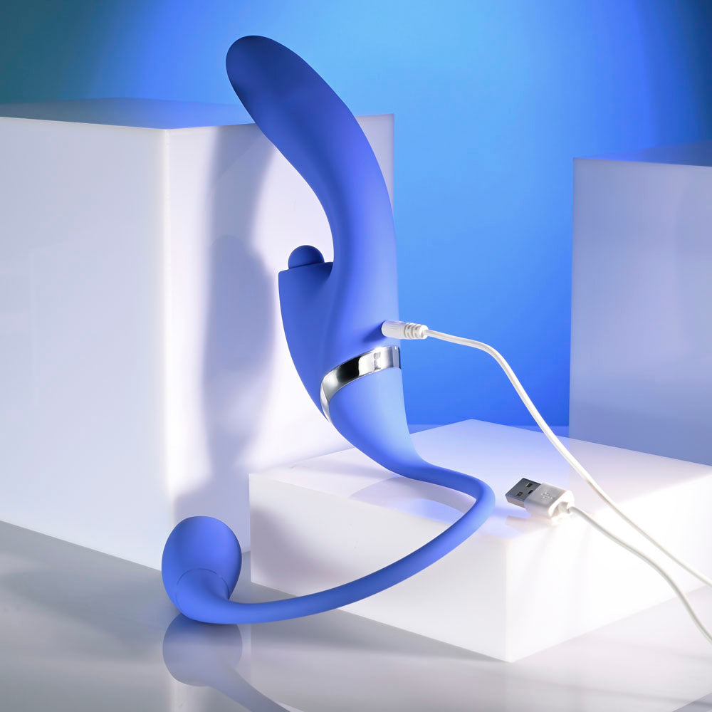 Evolved ALL IN - Purple USB Recahrgeable Triple Stimulating Vibrator - EN-RS-6152-2