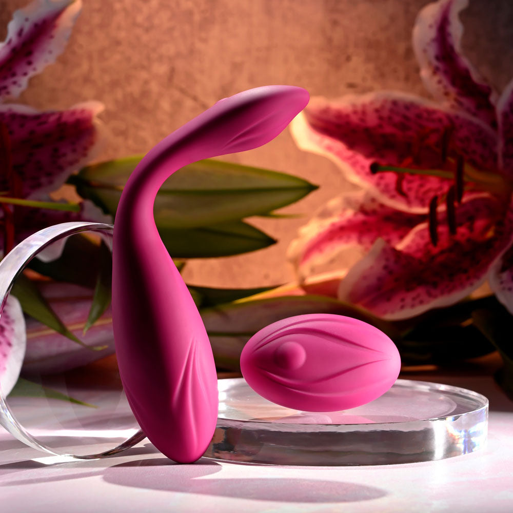 Evolved CHERRY POSE - Pink 16.1 cm USB Rechargeable Flexible & Posable Vibrator with Remote - EN-RS-6183-2