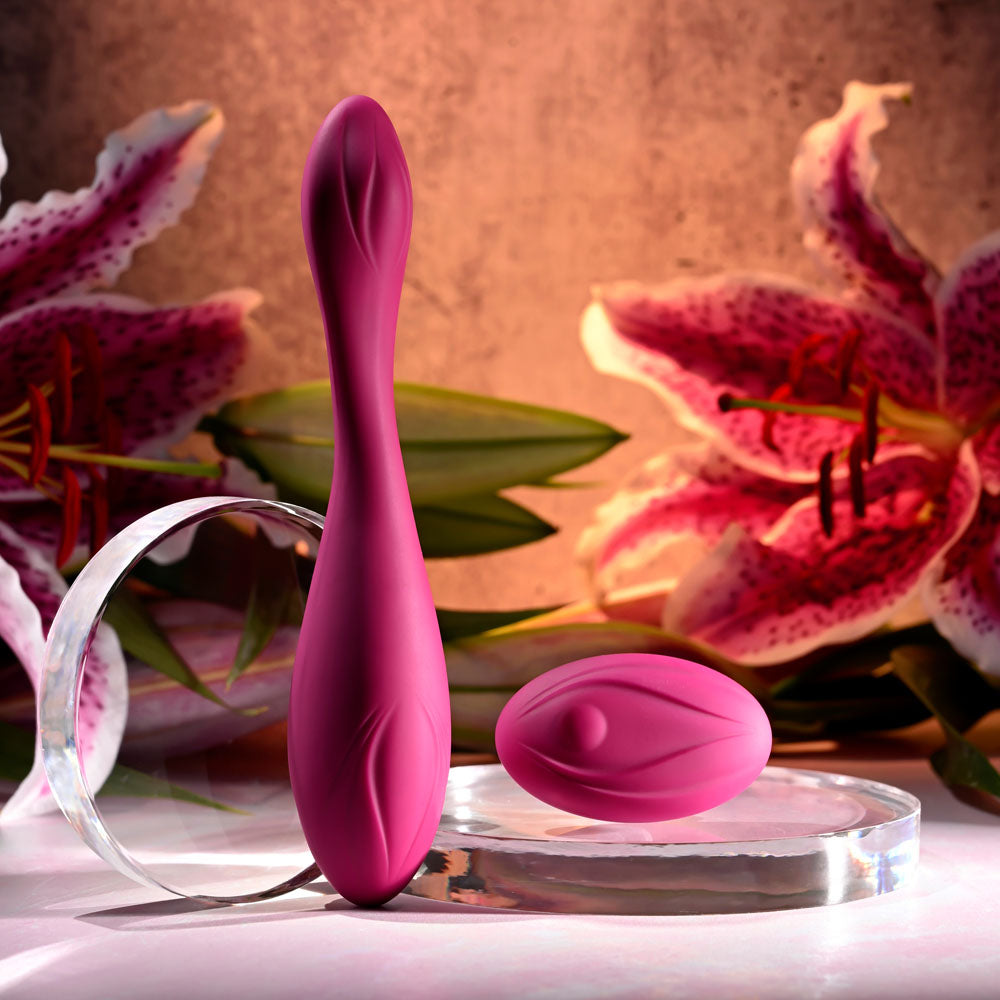 Evolved CHERRY POSE - Pink 16.1 cm USB Rechargeable Flexible & Posable Vibrator with Remote - EN-RS-6183-2