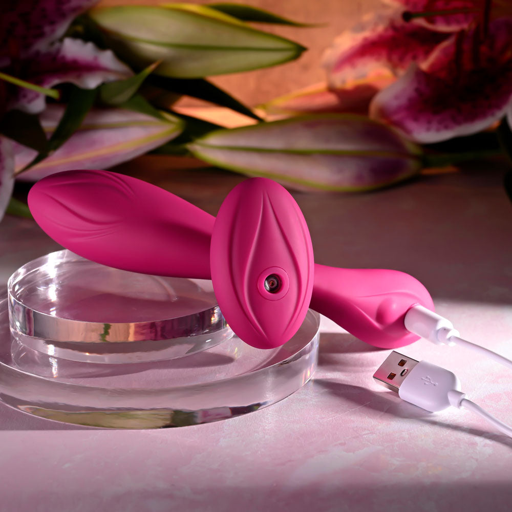 Evolved CHERRY POSE - Pink 16.1 cm USB Rechargeable Flexible & Posable Vibrator with Remote - EN-RS-6183-2