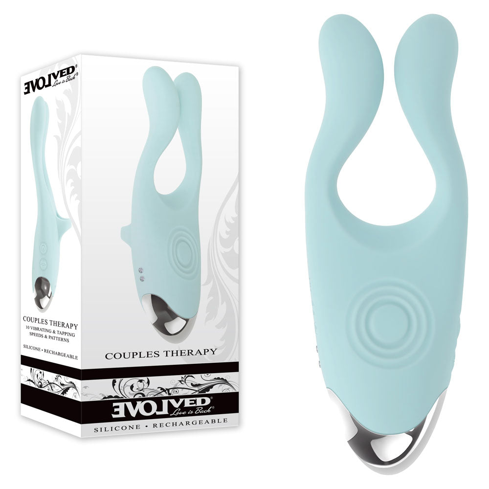 Evolved COUPLES THERAPY - Teal USB Rechargeable Couples Stimulator - EN-RS-6213-2