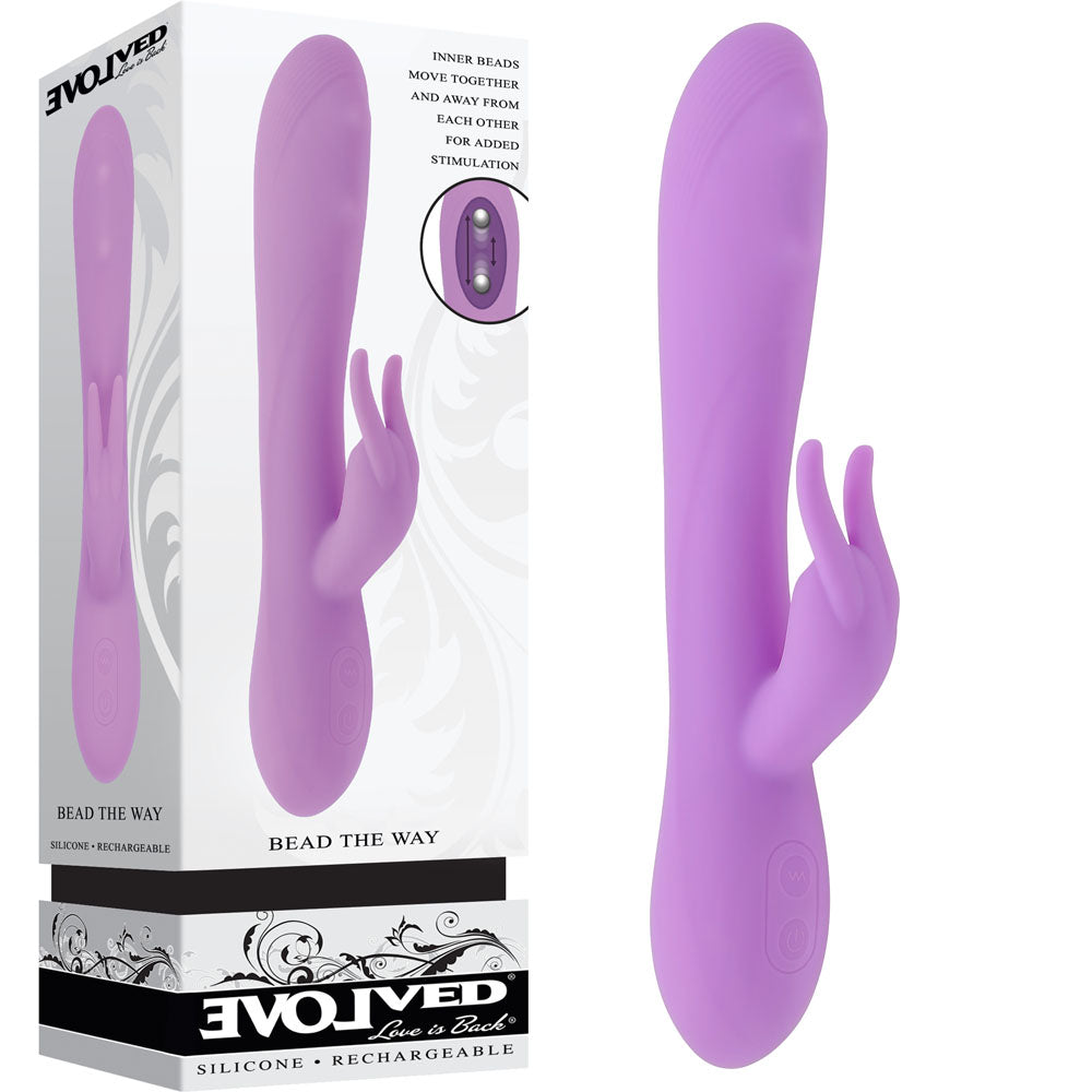 Evolved BEAD THE WAY - Pink 23.2 cm USB Rechargeable Rabbit Vibrator - EN-RS-6527-2