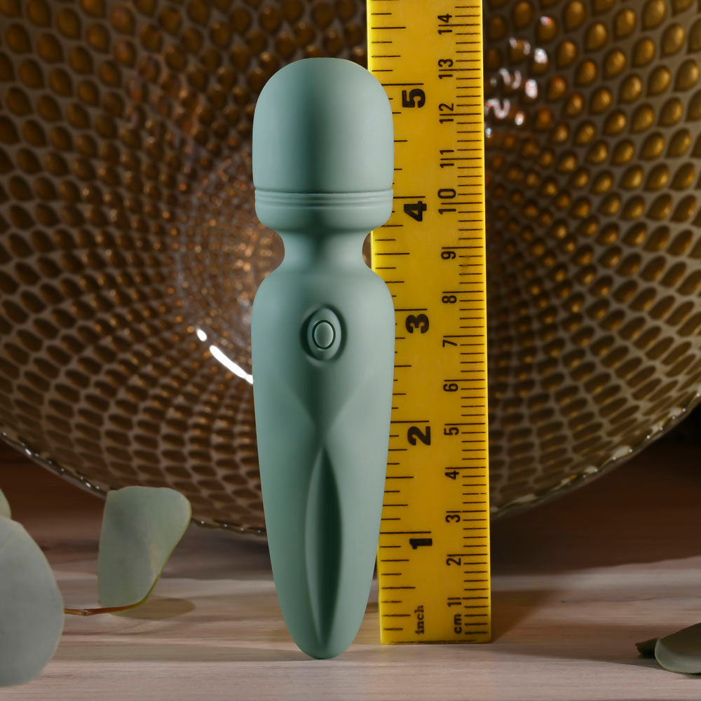 Evolved RUMBLE WAND - Olive Green 13.4 USB Rechargeable Mini Massage Wand - EN-RS-6848-2