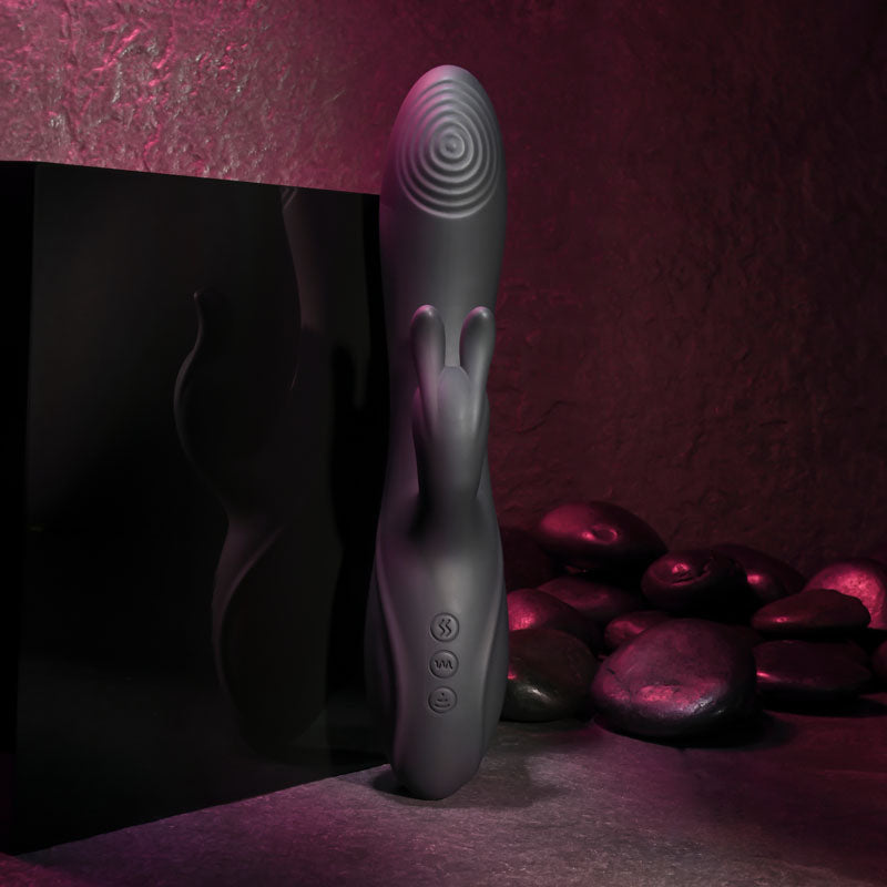 Evolved RABBIT HOLE - Black 21.2 cm USB Rechargeable Rabbit Vibrator - EN-RS-8805-2