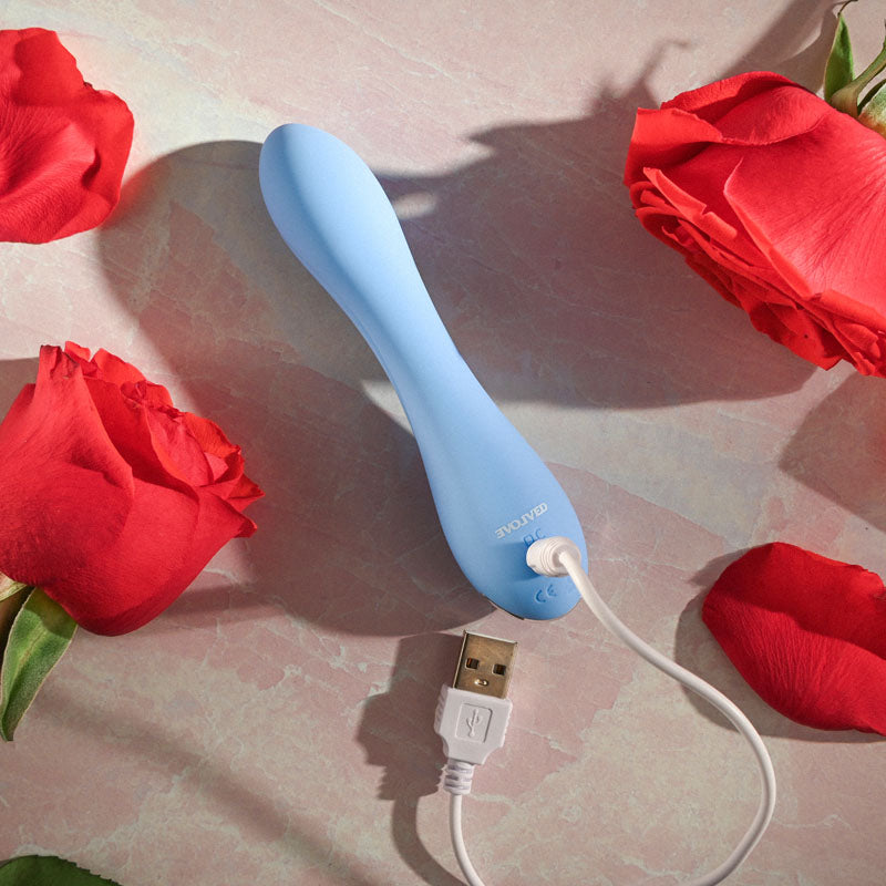Evolved BLUE CRUSH - Blue 12 cm USB Rechargeable Mini Vibrator - EN-RS-9482-2