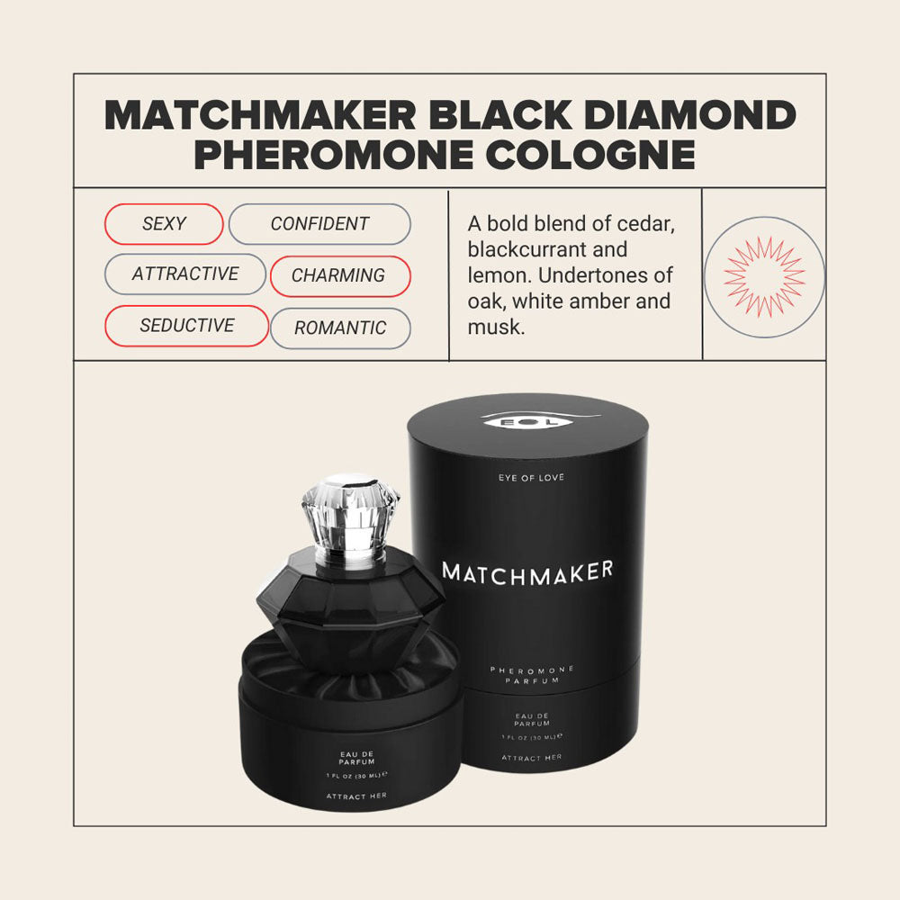 Eye of Love Matchmaker Black Diamond LGTBQ - 30 ml - Pheromone Cologne for Men to attract Men - 30 ml Spray - EOL-P-42M