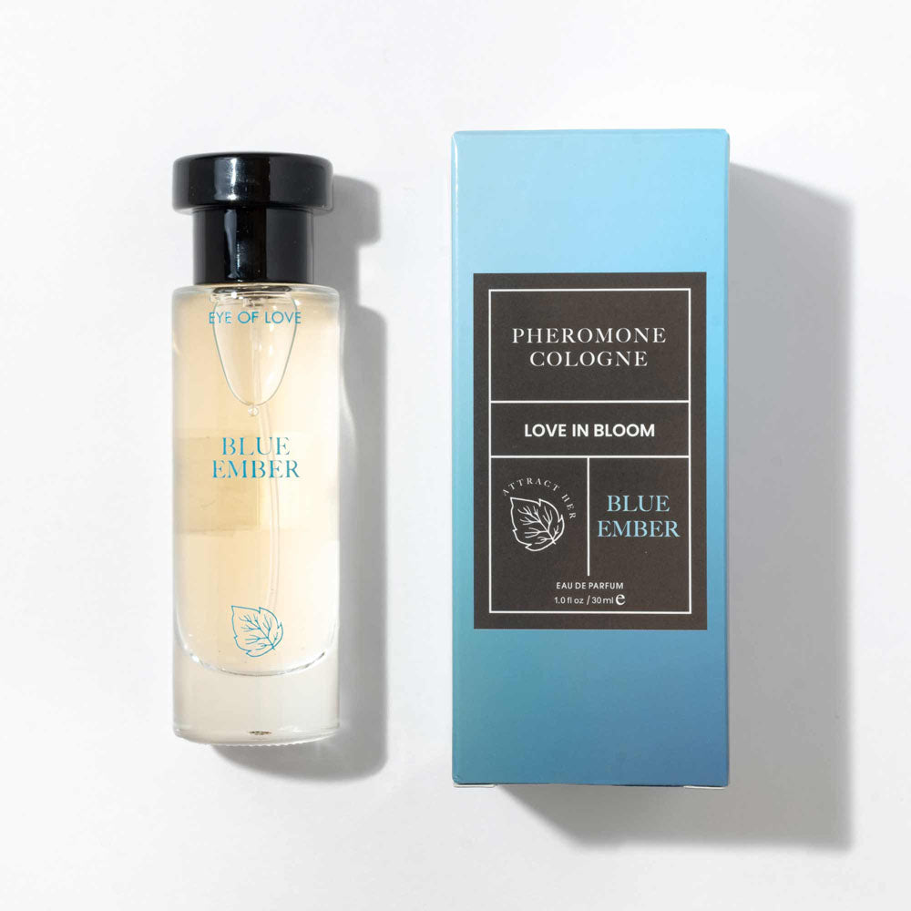 Eye Of Love Love In Bloom Blue Ember Pheromone Cologne - 30ml - Citrus & Cedar Scented Pheromone Cologne for Men to attract Women - 30 ml Spray - EOL-P-72X