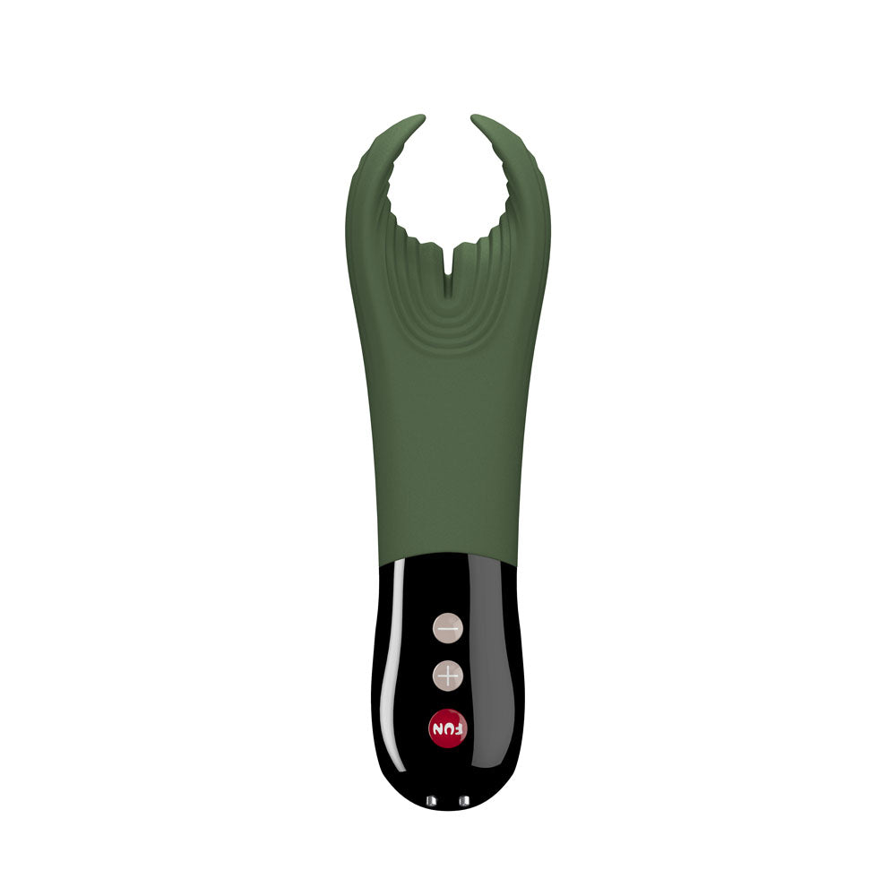 Fun Factory MANTA moss green-black - Moss Green 18 cm USB Rechargeable Mens & Couples Vibrator - FF000873DG01