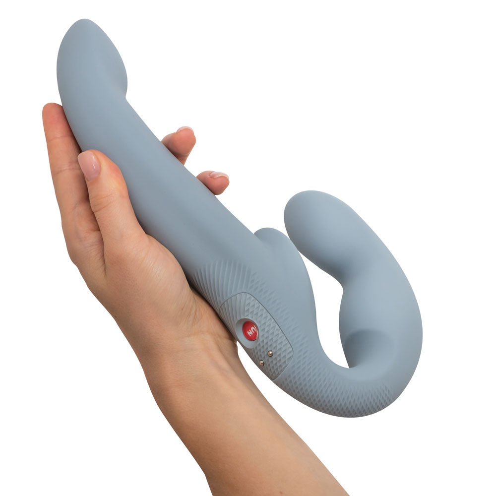 Fun Factory SHARE VIBE PRO cool grey - Grey USB Rechargeable Strapless Strap-On - FF000881LR01