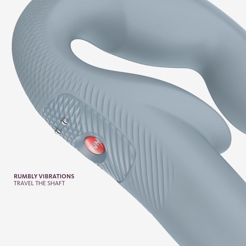 Fun Factory SHARE VIBE PRO cool grey - Grey USB Rechargeable Strapless Strap-On - FF000881LR01