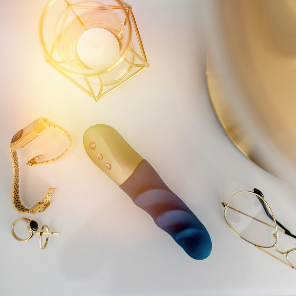 Fun Factory STRONIC PETITE deep sea blue - Deep Sea Blue 17 cm USB Rechargeable Thrusting Vibrator - FF000886PT01