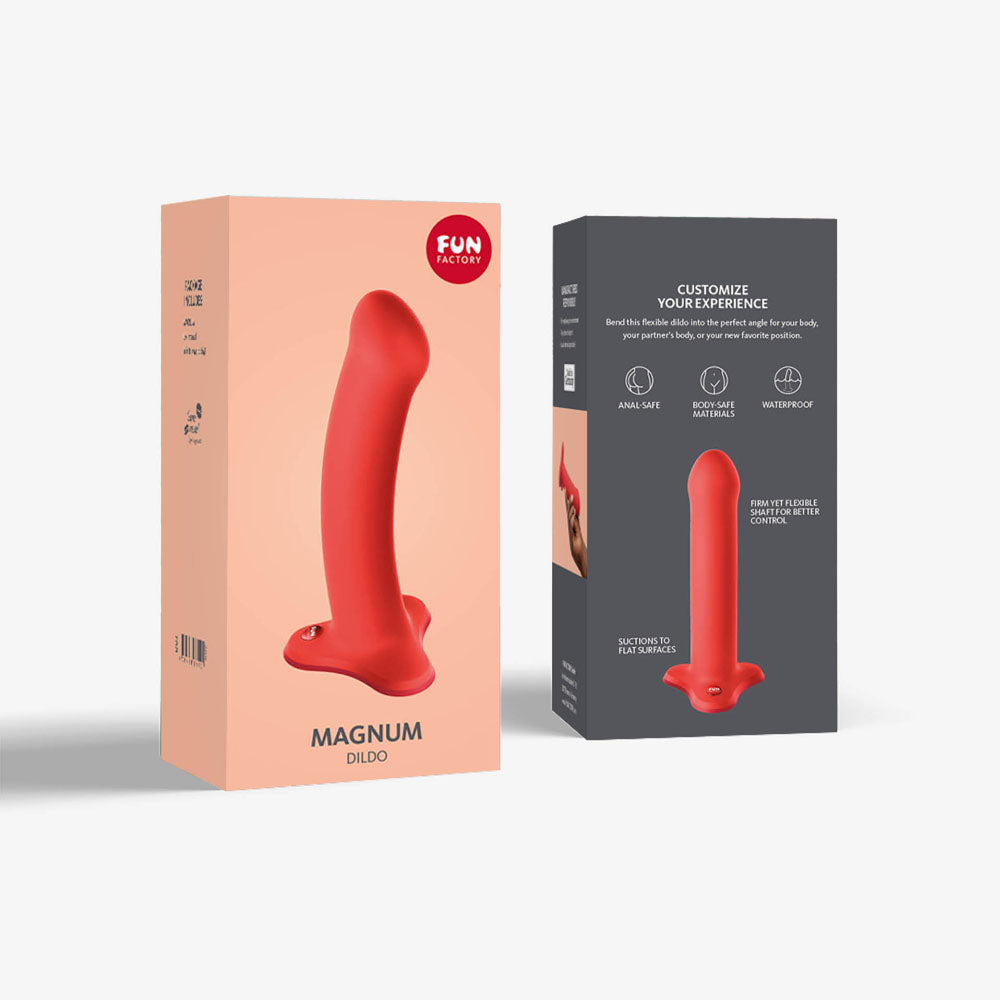 Fun Factory MAGNUM flashy coral - Coral Orange 18.3 cm Dildo - FF000903DO01