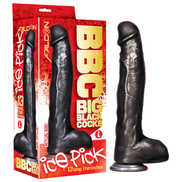 BBC (Big Black Cocks) - Ice Pick - Black 33 cm (13'') Dong - IC5201-2