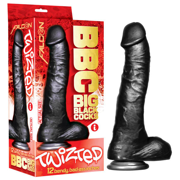 BBC (Big Black Cocks) - Twizted - Black 30.5 cm (12'') Dong - IC5202-2