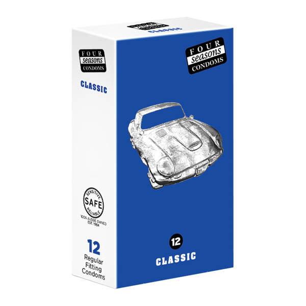 Four Seasons Regular Condoms - Regular Fit Lubricated Condoms - 12 Pack - FOR011