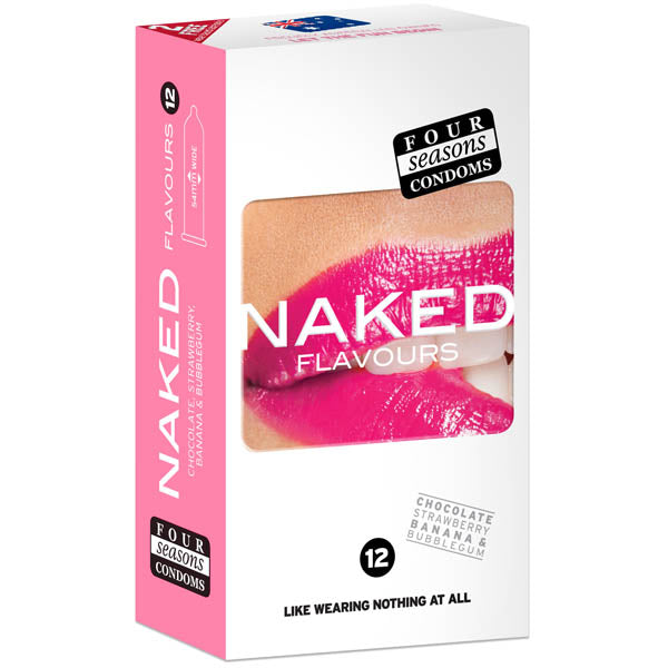 Four Seasons Naked Flavours - Ultra Thin Flavoured Condoms - 12 Pack - FOR119
