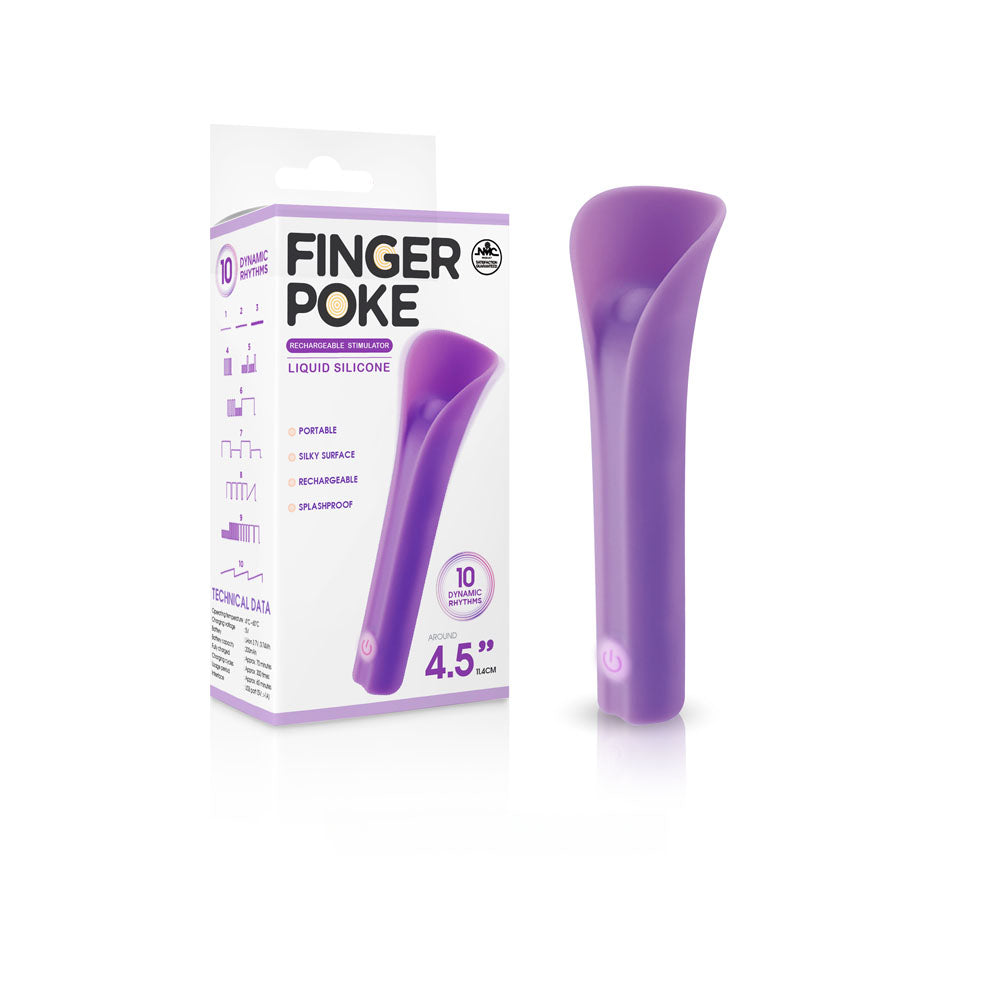 Finger Poke - Purple - Purple 11.4 cm USB Rechargeable Bullet - FPBQ020A00-022