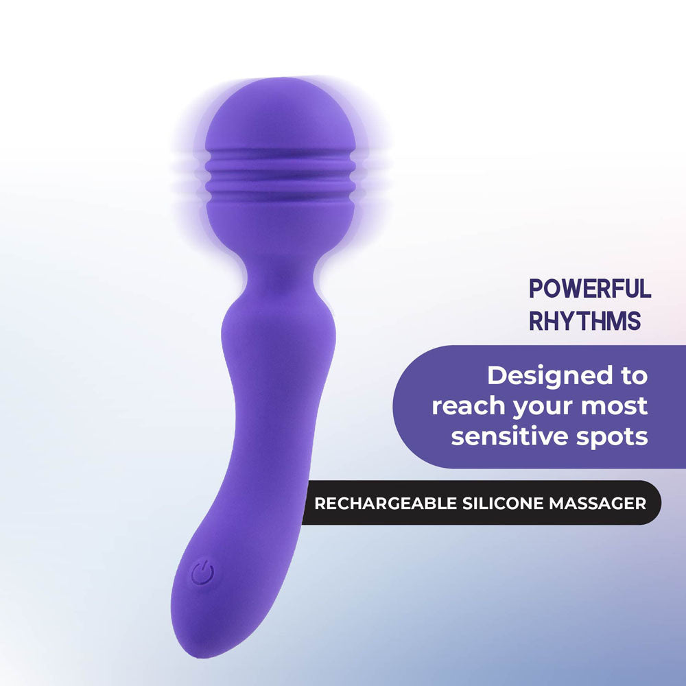 Xciter - Purple - Purple 16.5 cm USB Rechargeable Massage Wand - FPBQ048A00-022