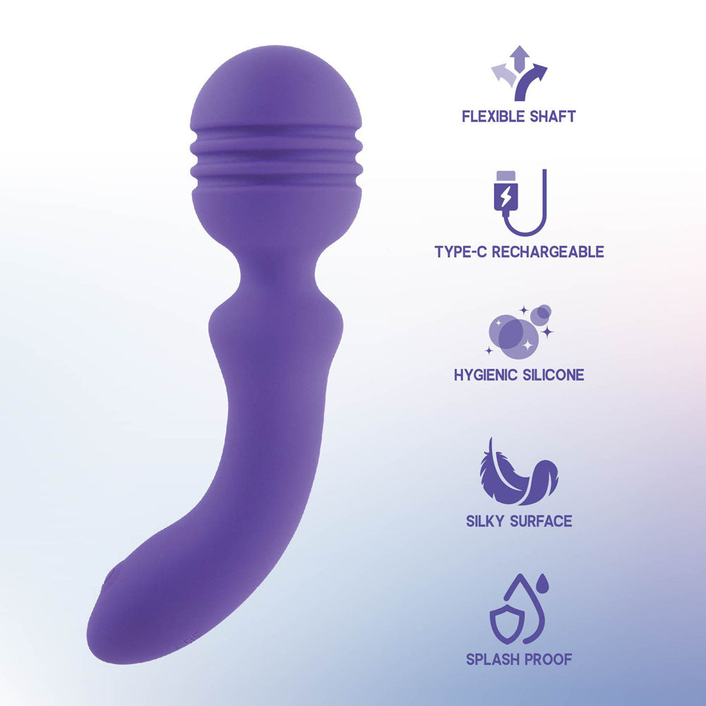 Xciter - Purple - Purple 16.5 cm USB Rechargeable Massage Wand - FPBQ048A00-022