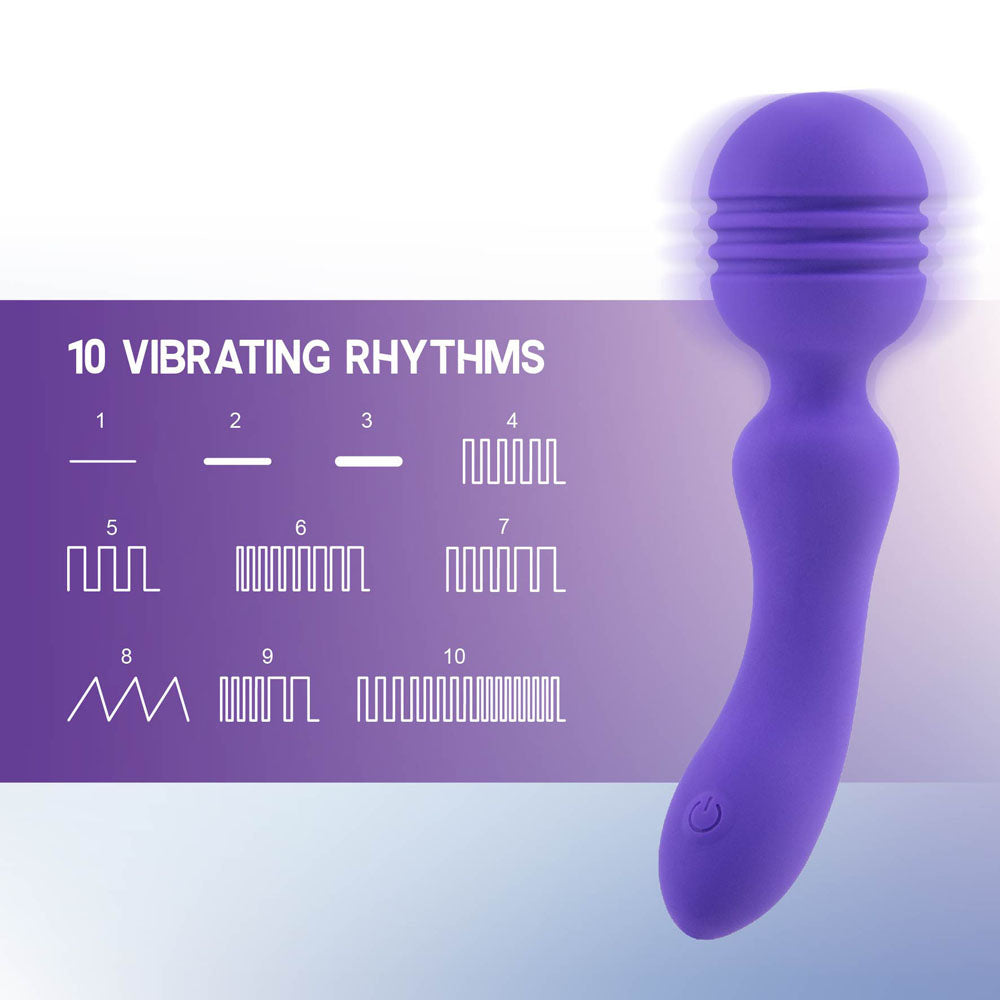 Xciter - Purple - Purple 16.5 cm USB Rechargeable Massage Wand - FPBQ048A00-022