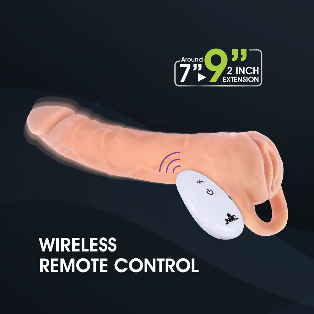 Extendor+ - Flesh 2 Inch Vibrating Penis Extender and Stroker - FVRQ046A00-001