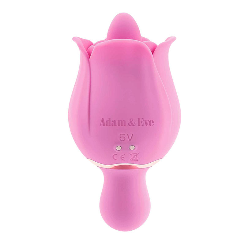 Adam & Eve EVES RAVISHING CLIT FLICKING ROSE - Pink USB Rechargeable Rose Flicking Stimulator - G633 6200
