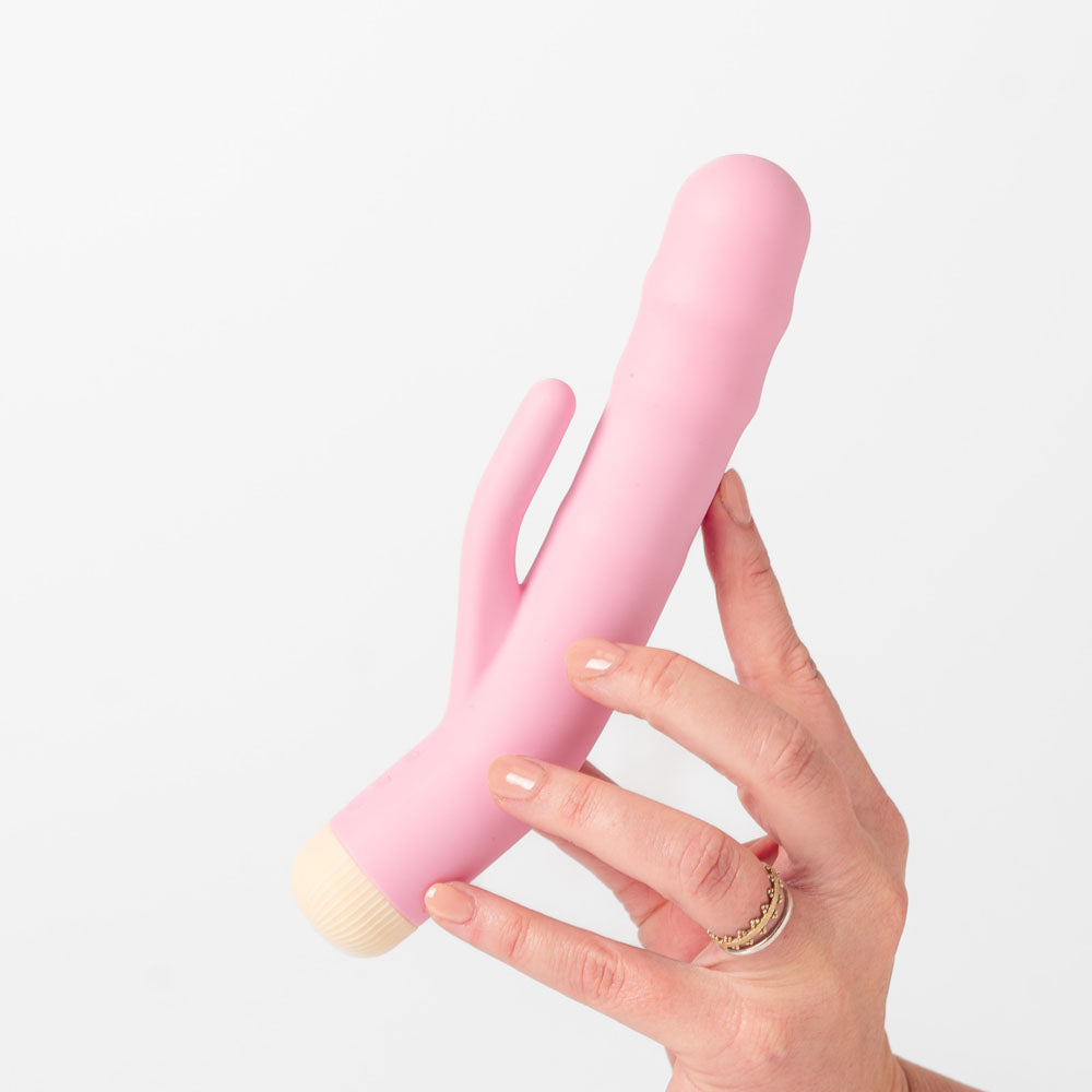 Girls Get Off - DeeDee - Pink 19 cm USB Rechargeable Thrusting Rabbit Vibrator - GGODD-2