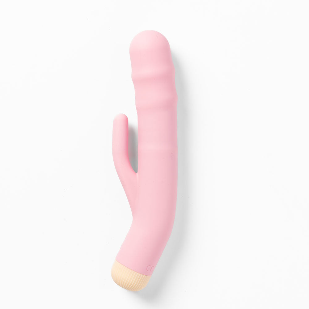 Girls Get Off - DeeDee - Pink 19 cm USB Rechargeable Thrusting Rabbit Vibrator - GGODD-2